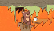 Burning Teddy Bear GIF by BEARISH