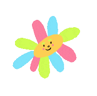 Happy Flower Power Sticker by Julia Gluyas