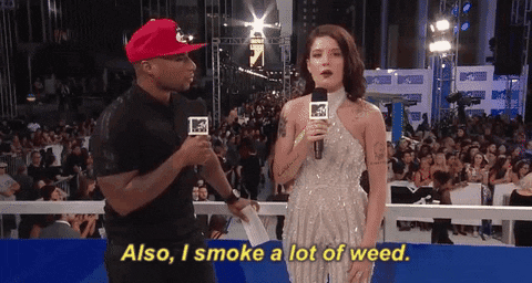 halsey also i smoke a lot of weed GIF by 2017 MTV Video Music Awards