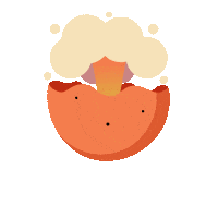 gentlerstreak orange heart exploding heart yorhart gentler streak Sticker