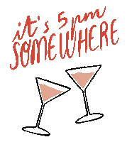 Happy Hour Drinking Sticker by Claudia Guariglia (Enyoudraws)