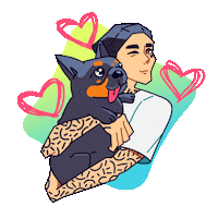 In Love Dog Sticker by Messenger