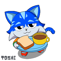 Good Morning Hello Sticker by Toshithecat