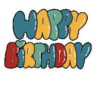 Happy Birthday Illustration Sticker