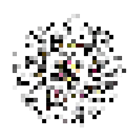 Pixels Pixelation Sticker