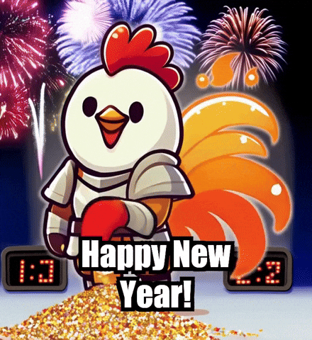 Happy New Year Fireworks GIF by Zorooster