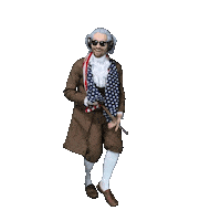 Standing Old Man Sticker