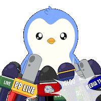 Listen Breaking News Sticker by Pudgy Penguins