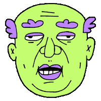 old man Sticker by Psychrome