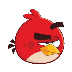 confused angry birds Sticker