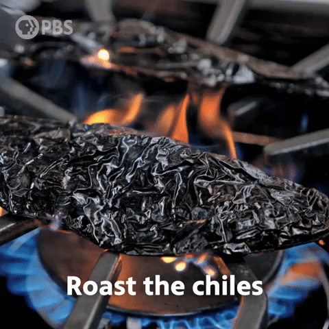 Roast the chiles