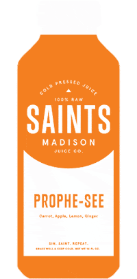 Cold Pressed Drinking Sticker by Saints Madison Juice Co.