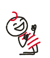 Stick Figure Success Sticker