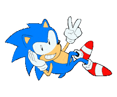 Happy Sonic The Hedgehog Sticker