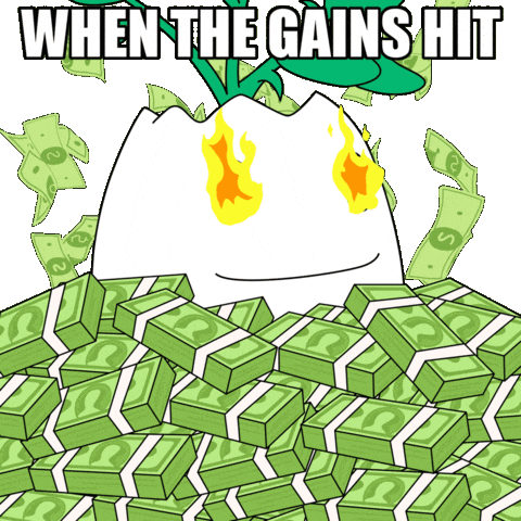 To The Moon Money Sticker by Magic Eden