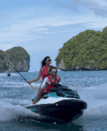 claireandpeter jet ski claireandpeter claire and peter GIF
