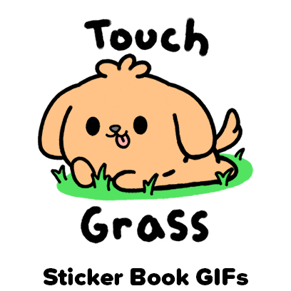 Go Outside Golden Retriever Sticker by Sticker Book iOS GIFs