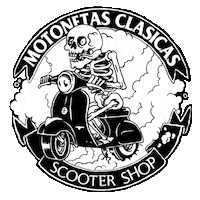 motonetasclasicas vespa calavera scooters motonetas Sticker