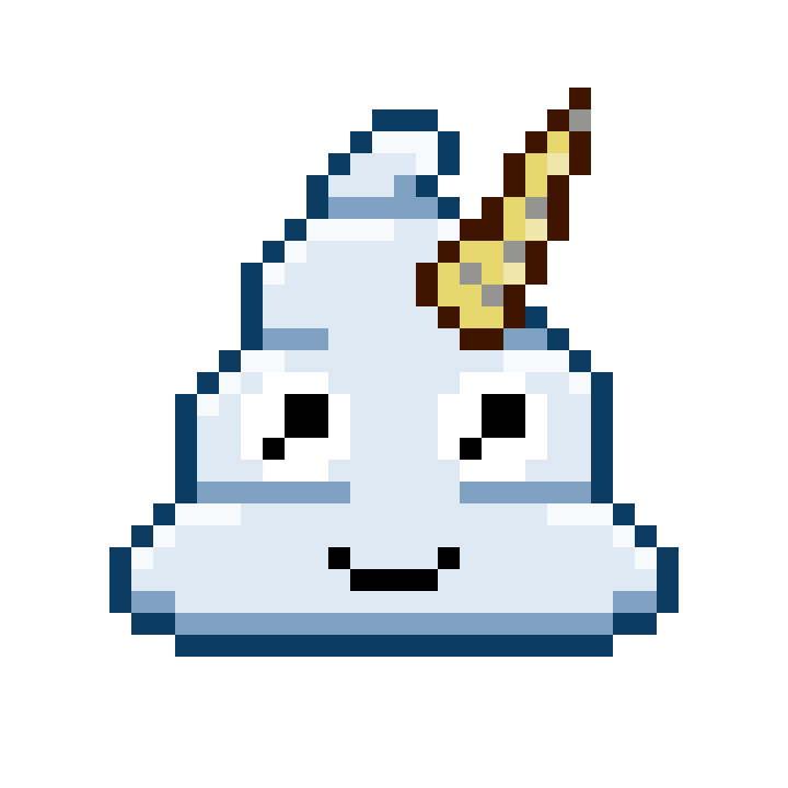 Pixel Shitting Sticker by Poopies.io