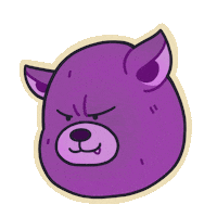 Bear Devil Sticker by MokaJake