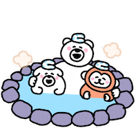 Winter Spa Sticker by takadabear