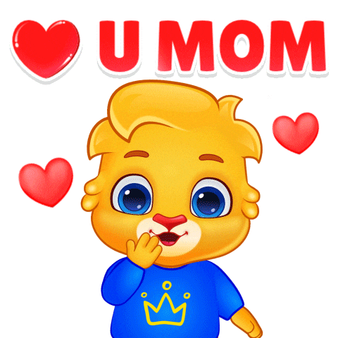 I Love You Mom Sticker by Lucas and Friends by RV AppStudios