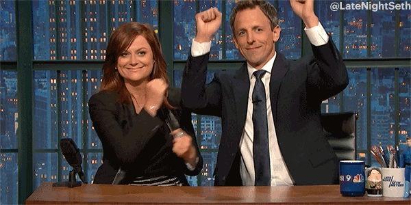 amy poehler yes GIF by Late Night with Seth Meyers