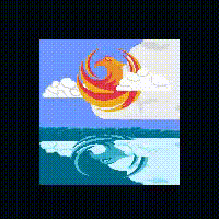 dobryak_banzai pixel sea clouds selet GIF