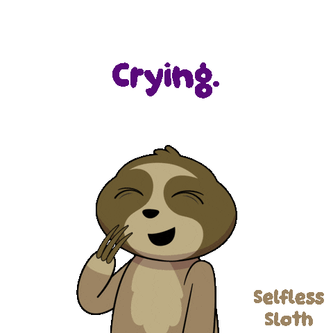 Sloth Crying Lol Sticker by VeeFriends