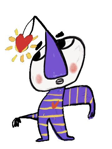 Meerum love heart in love child Sticker