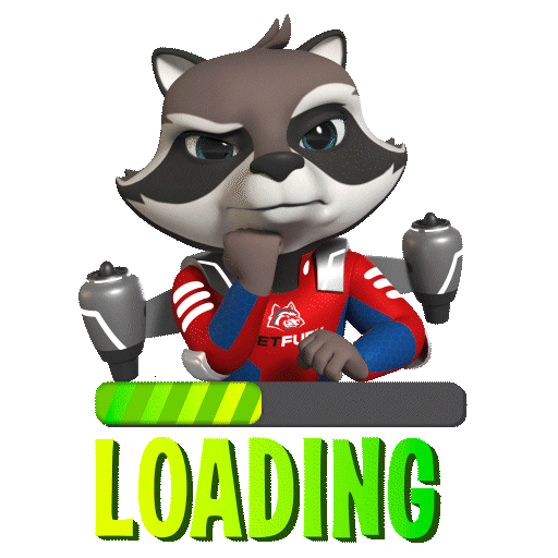 BetFuryGaming giphyupload waiting loading raccoon Sticker