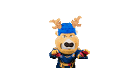 Cheering Deer Sticker by Tilburg Trappers
