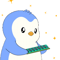 Artificial Intelligence Penguin Sticker by Pudgy Penguins