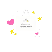 Tugboatandthebird thank you shopping thankyou shoppingbag Sticker