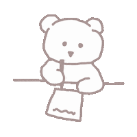 moni_today cute bear book character Sticker