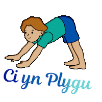 Carioga ioga carioga cari ioga ci yn plygu Sticker