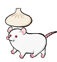 Rat Dumpling Sticker by Stefanie Shank