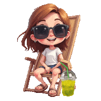 Boys Girls Summertime Sticker