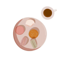 Te Macarons Sticker by The Bundle Co.