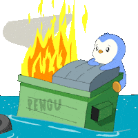 Sad Fire Sticker by Pudgy Penguins