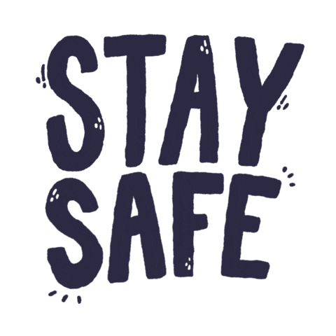 Stay Safe Good Vibes Sticker by Matt Joyce