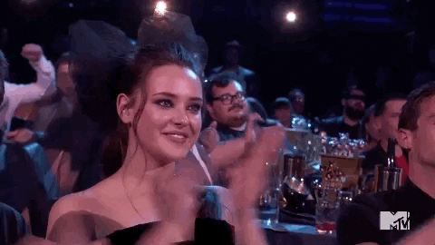 katherine langford applause GIF by MTV Movie & TV Awards