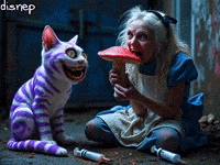 Alice In Wonderland Cat GIF