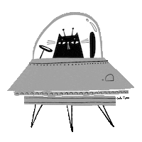 Outer Space Ufo Sticker