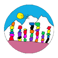 las vegas rainbow Sticker