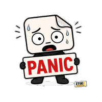 ztikix scared stress panic anxious Sticker