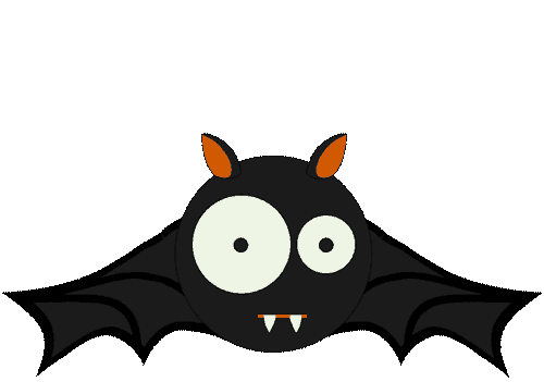 Halloween Bat Sticker by Alena Geyzer