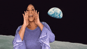 ComedianHollyLogan space moon help earth GIF