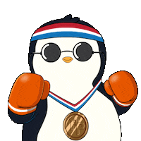 Knock Out Win Sticker by Pudgy Penguins