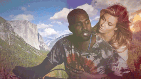 kim and kanye GIF
